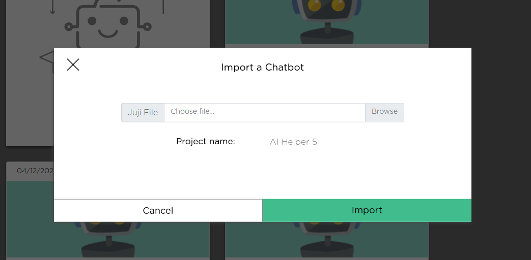 Import a
agent