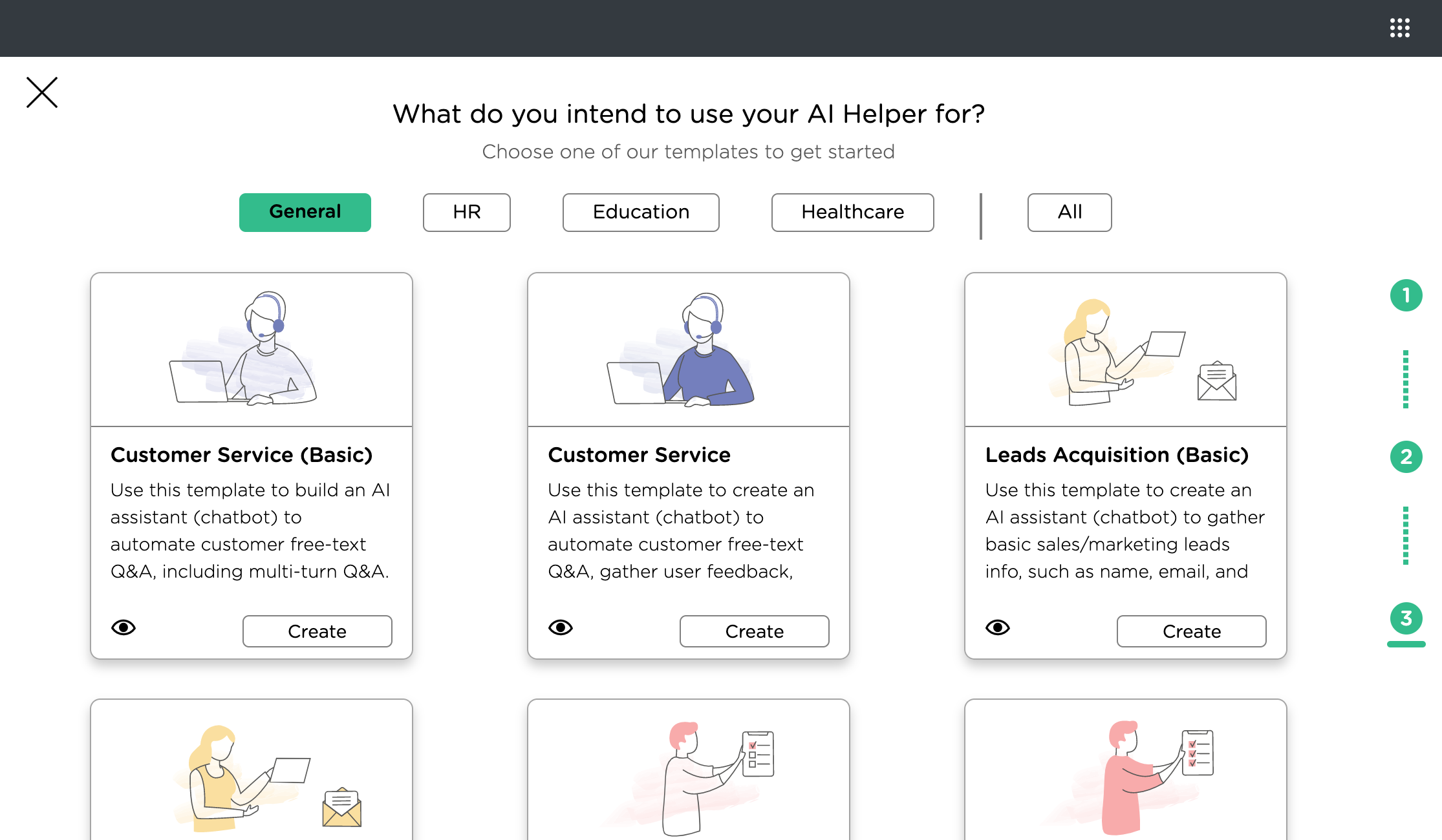 Ascent Studio General agent Templates
