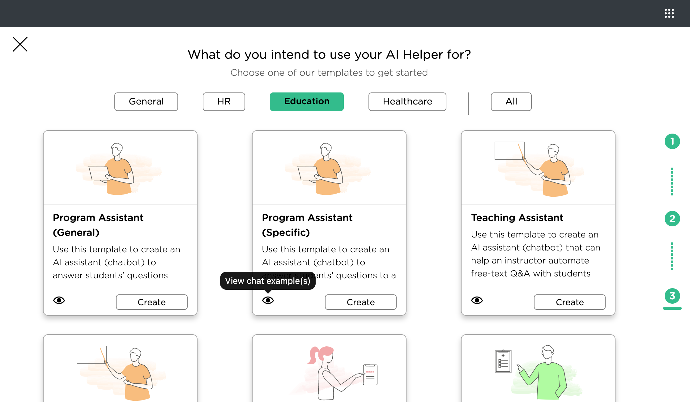 Ascent Studio Preview an agent Template