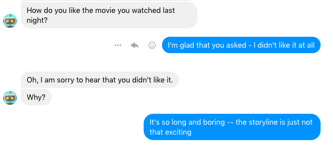 an example of
AI agent for interpreting user input